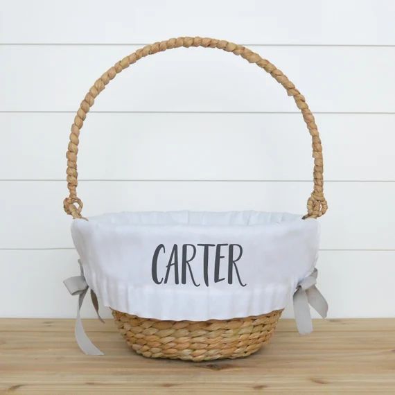 Personalized Easter Basket Liner // Customized Easter Basket Liner // Easter // Monogram // Girl ... | Etsy (US)