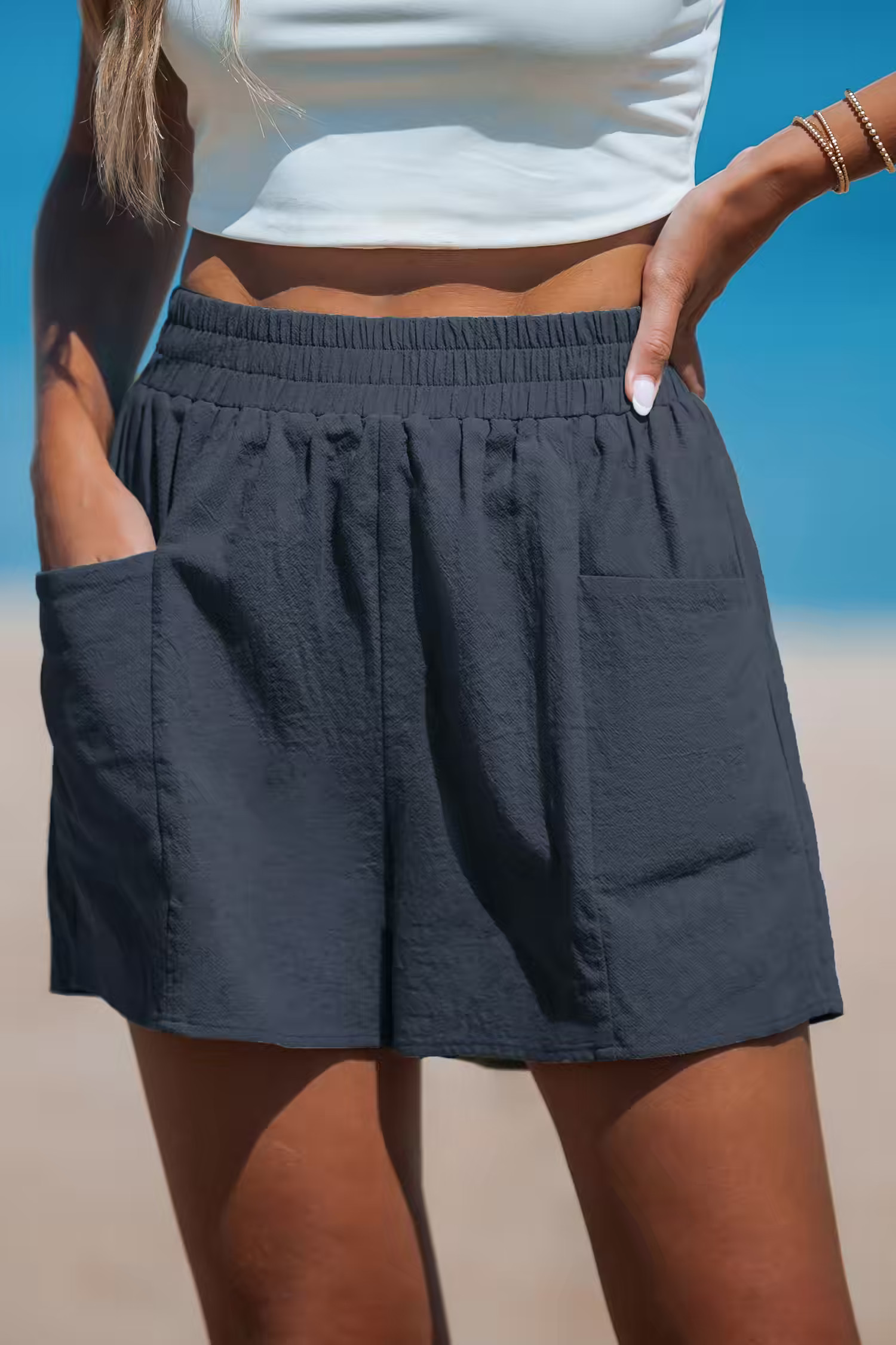 NewNavy Elastic Waist Loose Leg Shorts | Cupshe US