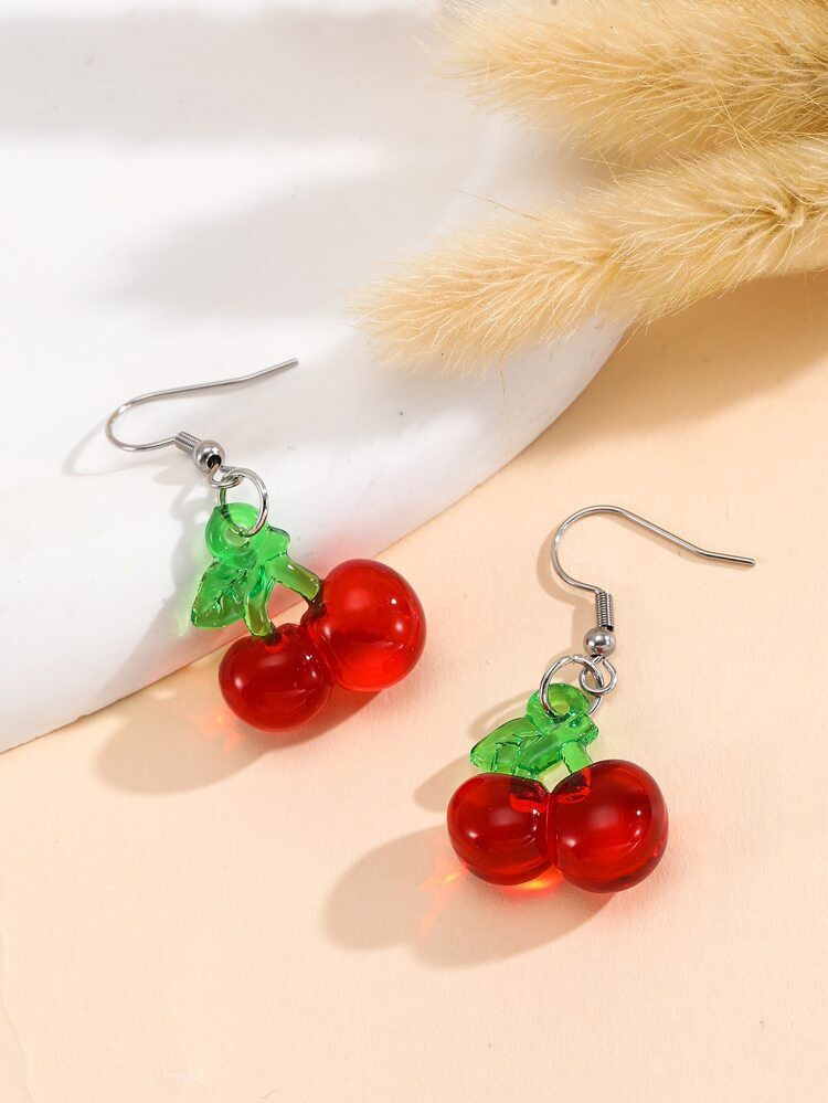 Cherry Drop Earrings
       
              
              $1.60        
    (32)
           Color... | SHEIN