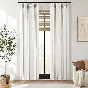 Pinch Pleated Curtains 102 Inches Long for Living Room Track System Semi Sheer Drapes Light Filte... | Amazon (US)