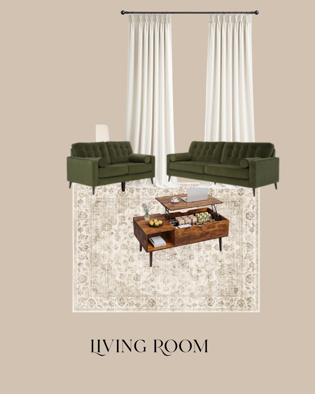 We Love our green couches. The rug is the perfect neutral and it is so soft! 

#LTKHome