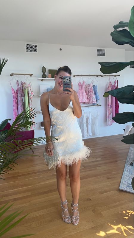 white feather mini dress! retro fete dress (size small) currently on sale! 

#LTKSale #LTKshoecrush #LTKstyletip