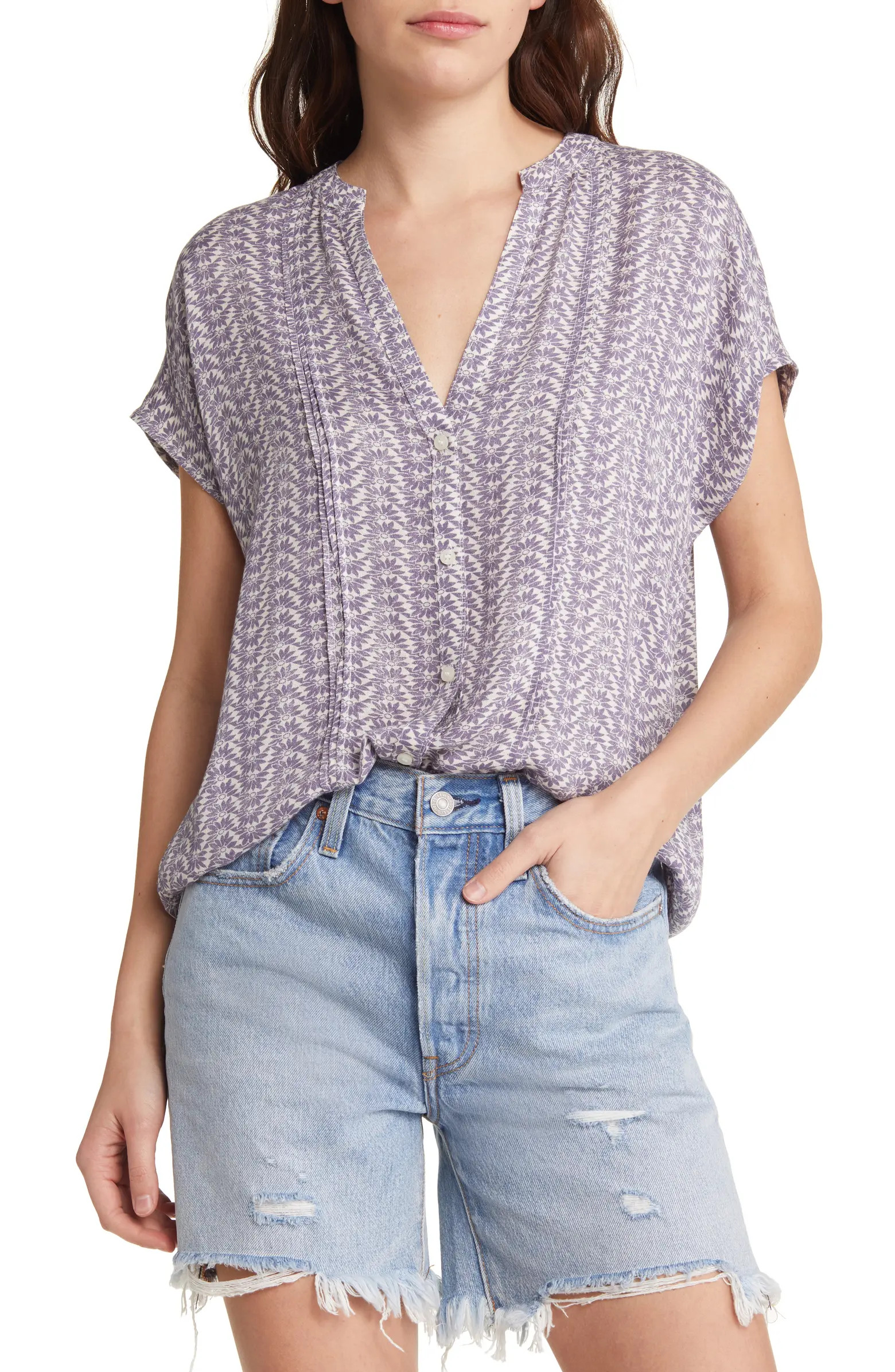 Allover Print Short Sleeve Top | Nordstrom