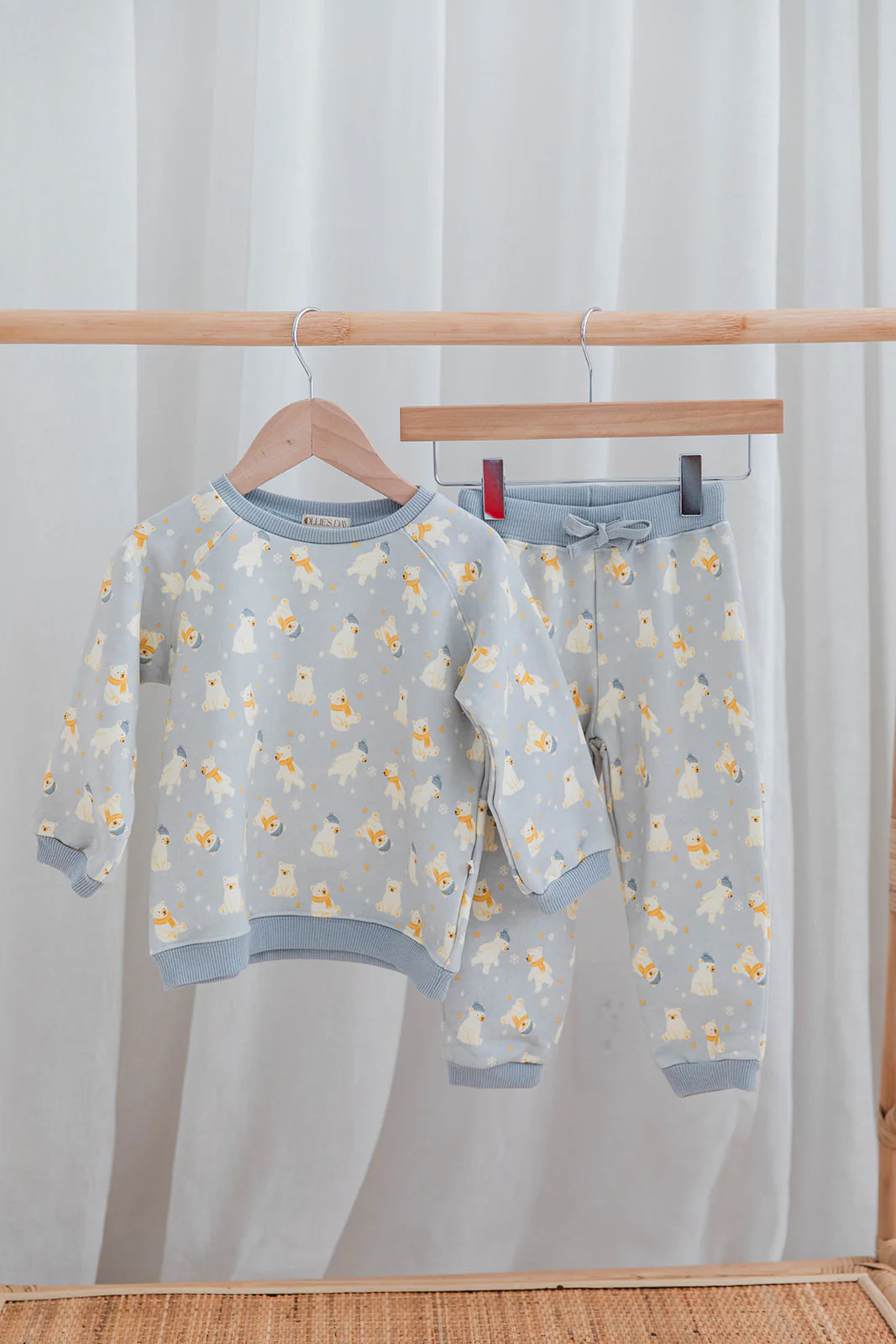 Baby & Toddler Polar Bear Sweat Set | Cozy Winter Outfit | Ollie's Day