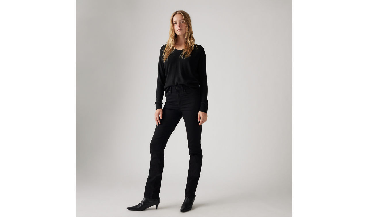 Levi's 724 High Rise Straight Jeans - Women's - 24X28 - Black | Levi's UK