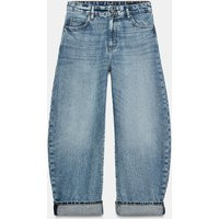 Zara - Zw Collection Mid-Rise Cuffed Balloon Jeans - Mid-Blue - 29 (Us 8) - Woman | Zara US
