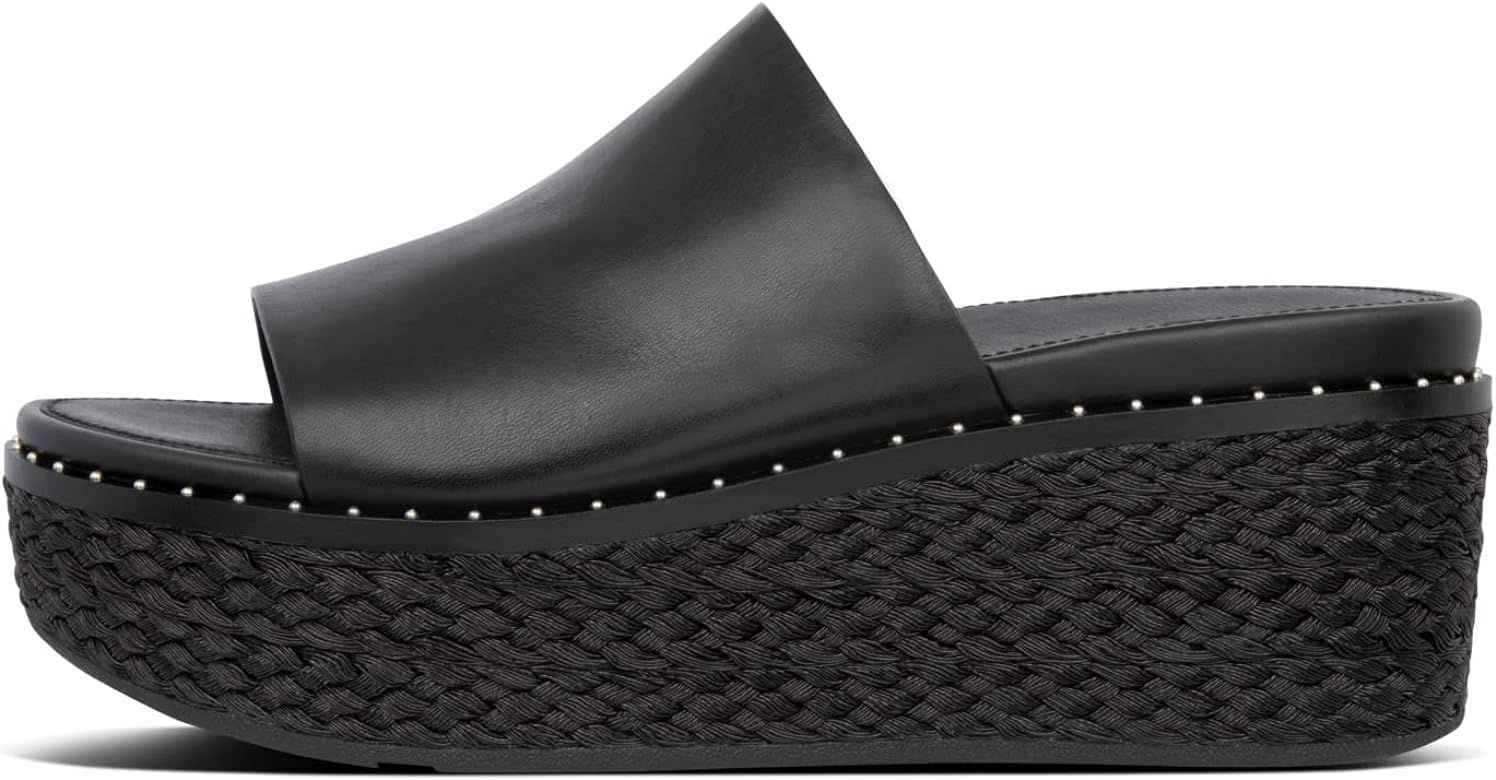 FitFlop™ Women's Eloise Espadrille Leather Wedge Slide Sandal | Amazon (US)