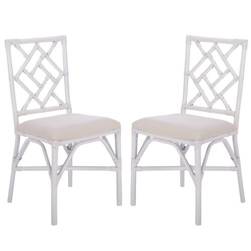 S/2 Georgina Dining Side Chairs with Cushion | One Kings Lane
