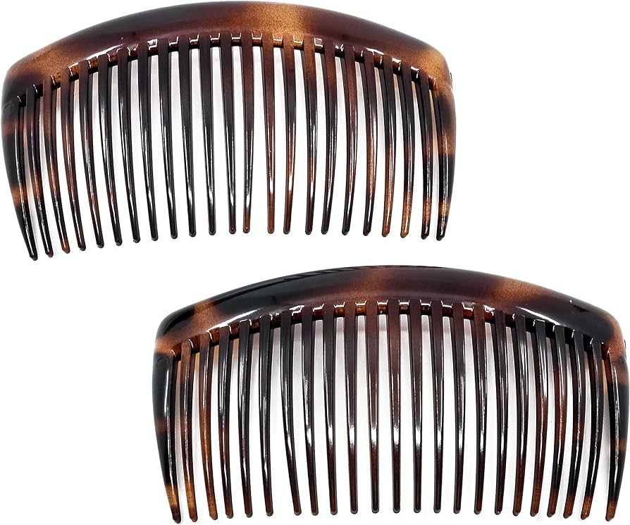 Camila Paris AD66/2 French Side Combs Large Curved Tortoise Shell French Twist Hair Combs Decorat... | Amazon (US)