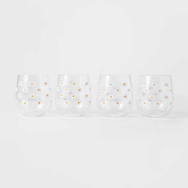 14oz 4pk Plastic Stemless Wine Glasses - Sun Squad™ | Target