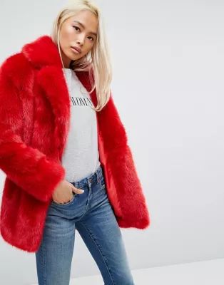 Jakke Mid Length Faux Fur Coat | ASOS (Global)