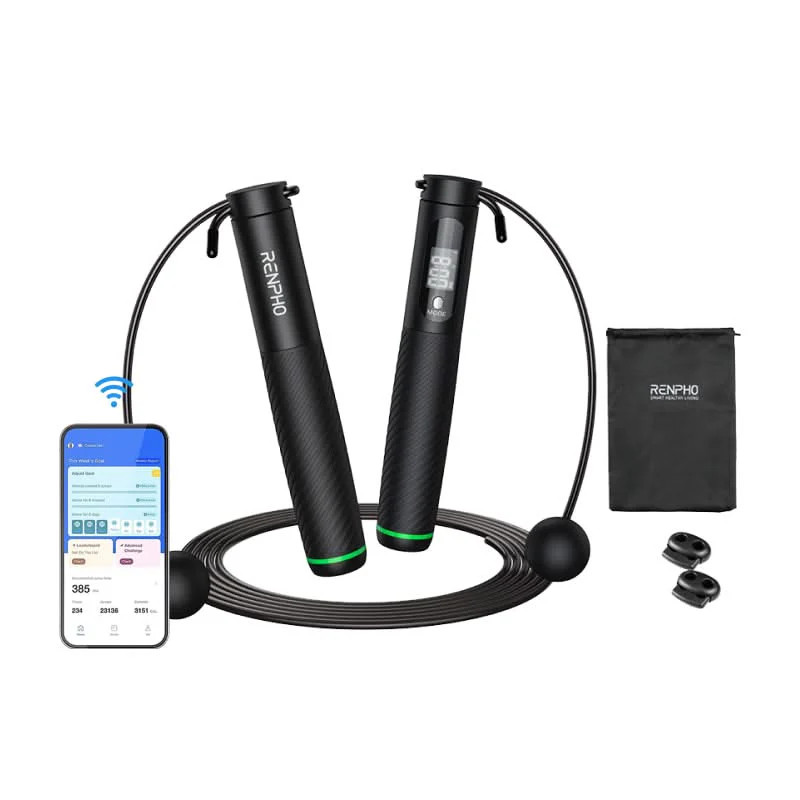 RENPHO Cordless Jump Rope - Tracking Your Fitness With App - Built For Beginners ï¼ Office Work... | Renpho