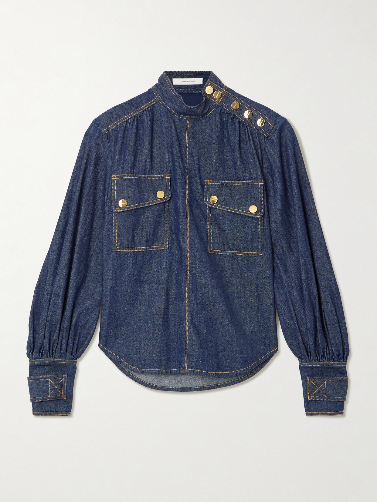 Zimmermann - Denim Blouse - Blue | NET-A-PORTER (US)
