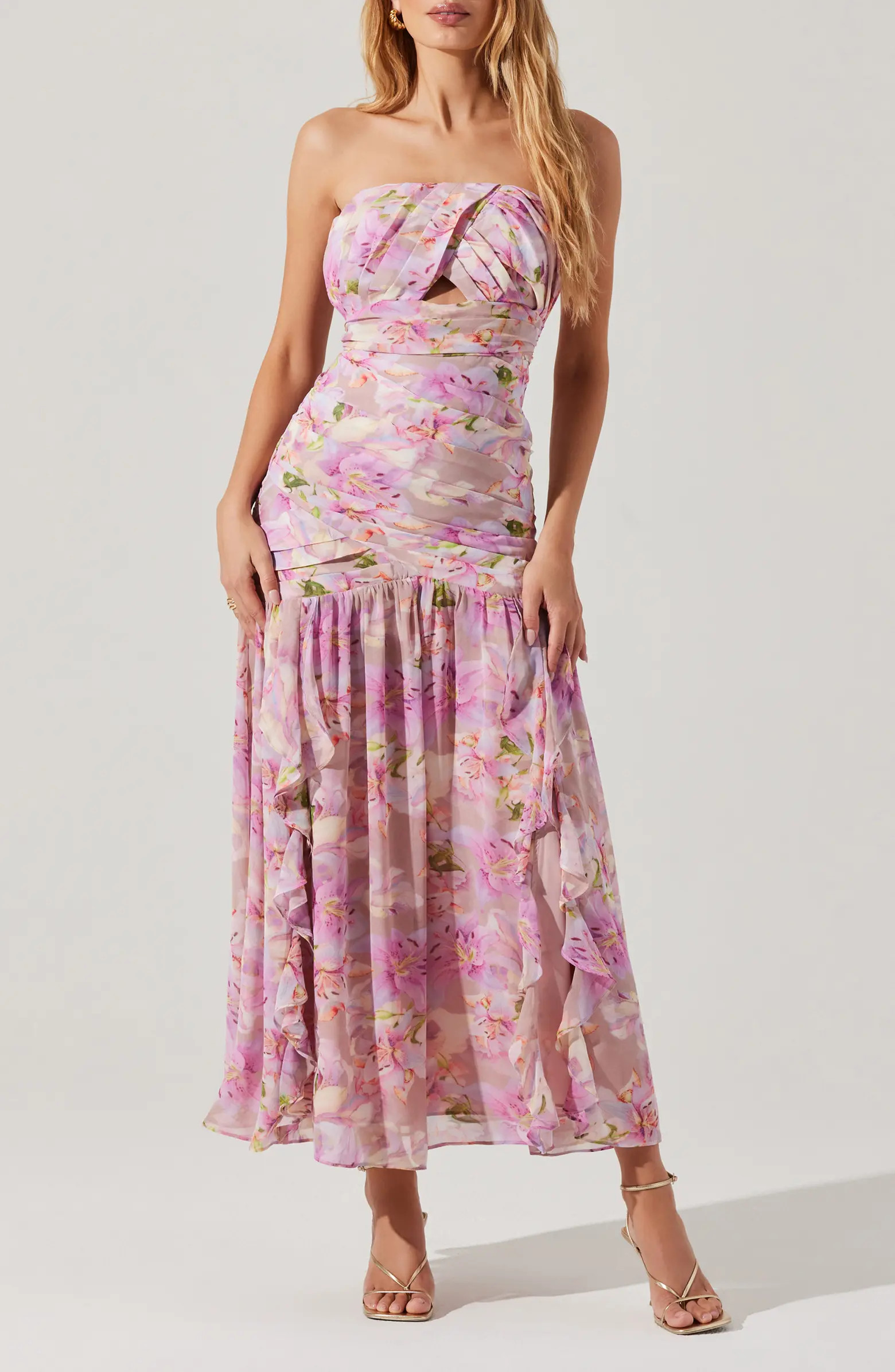 Estefany Floral Strapless Maxi Dress | Nordstrom