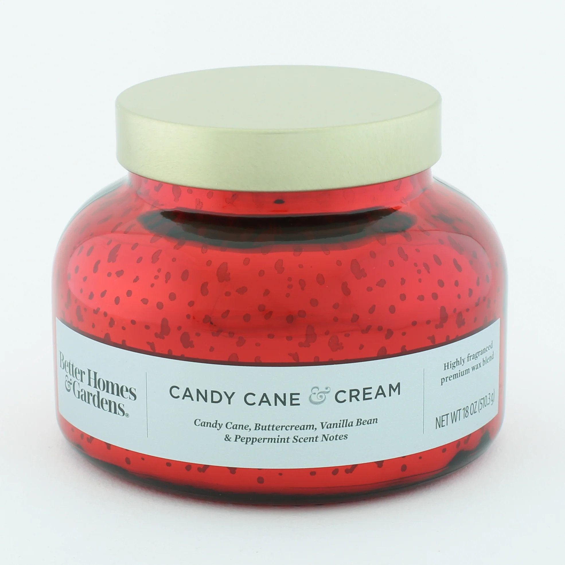 Better Homes & Gardens 18oz Candy Cane & Cream Mercury 2-Wick Jar Candle - Walmart.com | Walmart (US)
