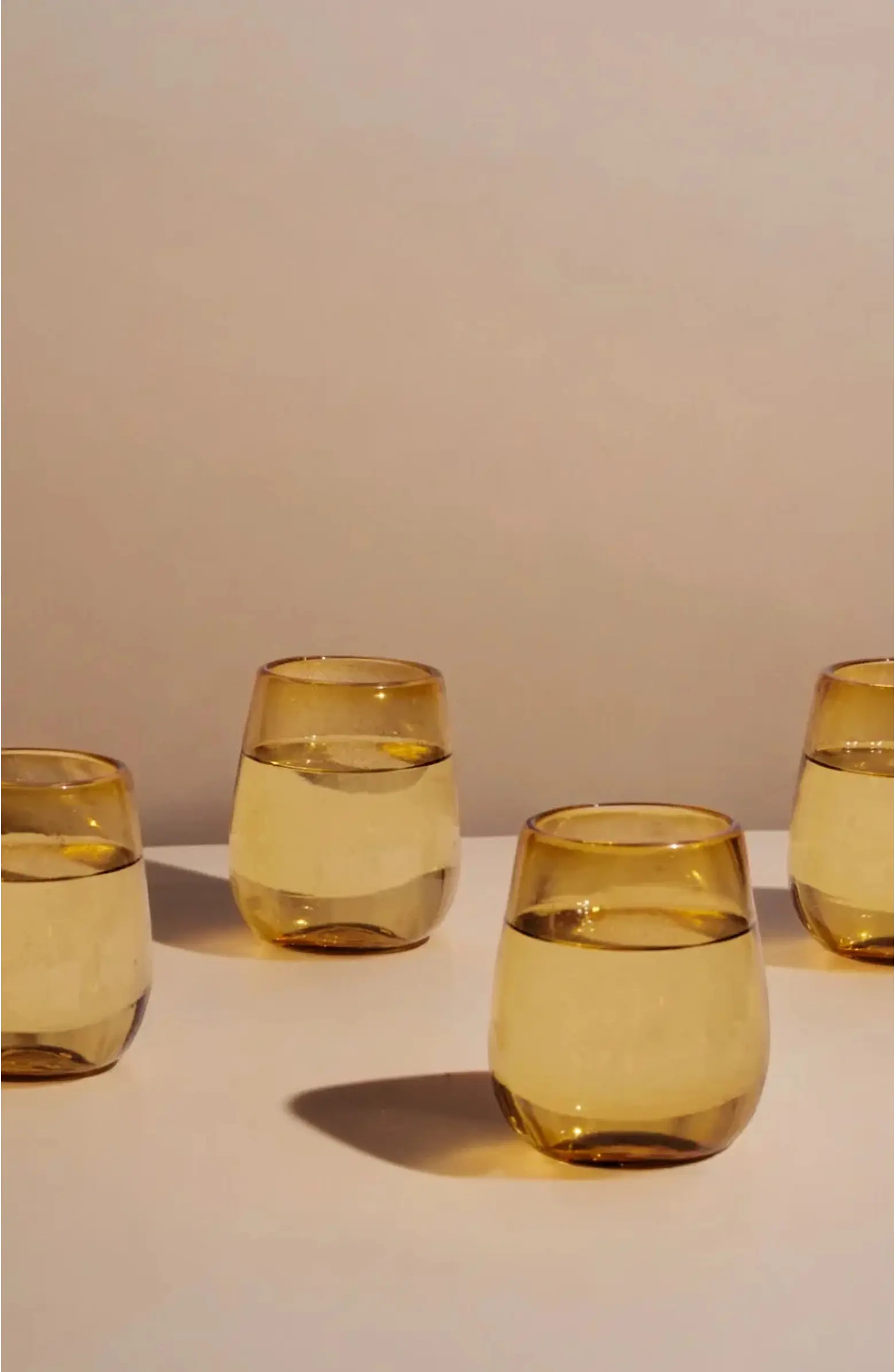 Lucia Amber Short Glass - Set of 4 | Nordstrom