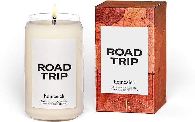 Homesick Scented Candle, Road Trip - Scents of Lime, Leather, Marine, 13.75 oz | Amazon (US)