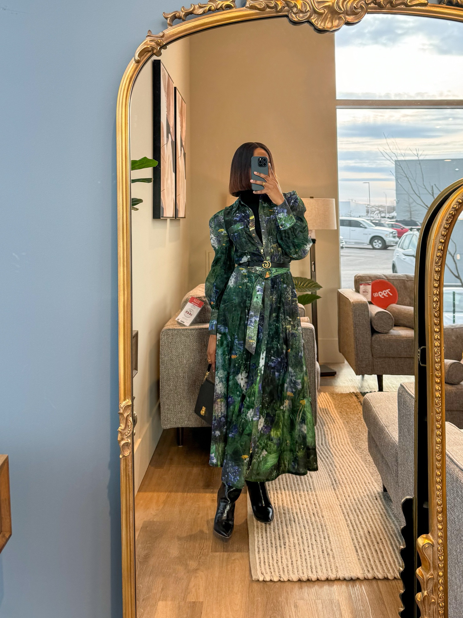 Church OOTD ft this stunning Karen Millen dress wintered up (lol)

Completed with a black long tailored coat. 

#LTKstyletip #LTKworkwear