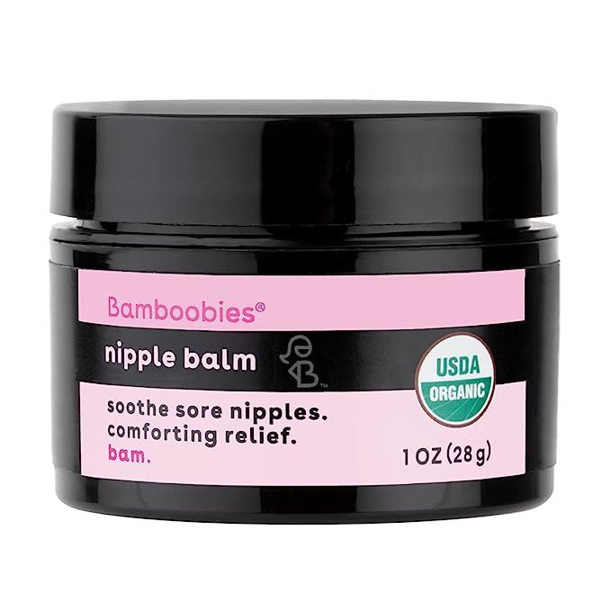 Bamboobies Nipple Cream, Lanolin-Free Organic Nursing Balm, 1 oz | Amazon (US)