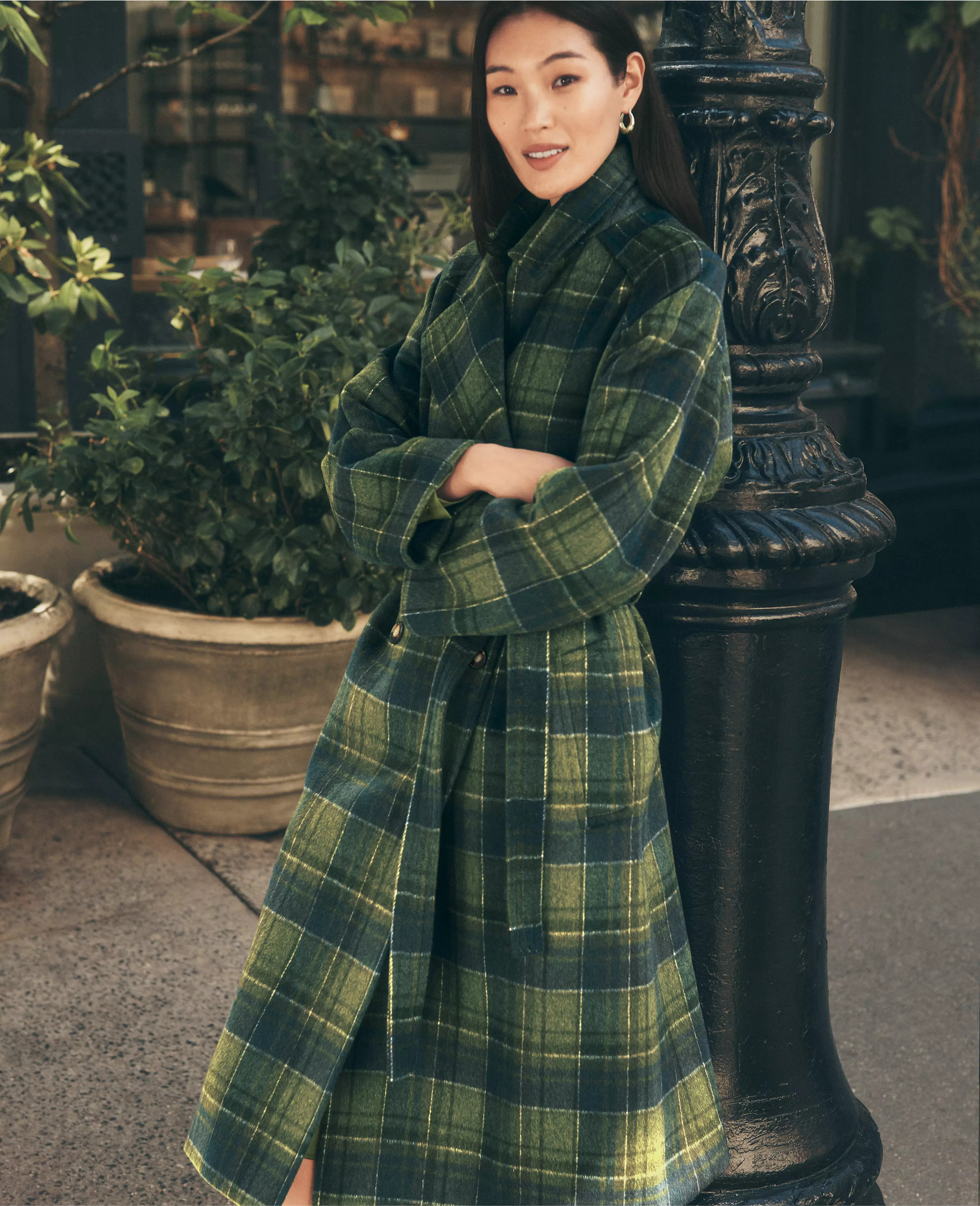 Petite Plaid Trench Coat | Ann Taylor