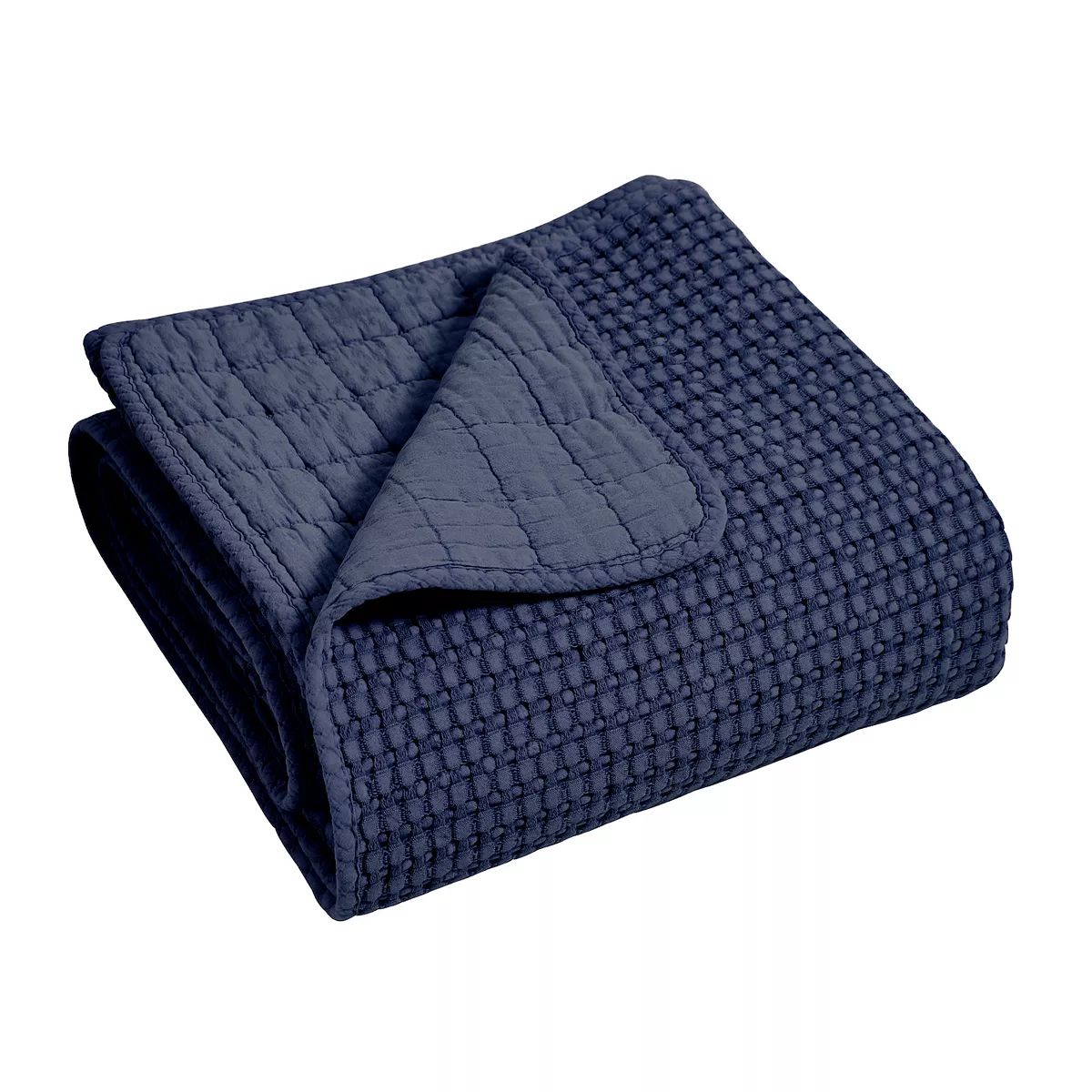 Levtex Home Mills Waffle Navy Quilted Throw | Kohl's