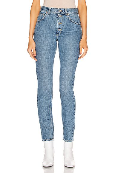 Balenciaga Tube Jean in Blue | FWRD 