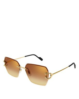 Cartier Decor 24 Carat Gold Plated Rimless Butterfly Sunglasses, 58mm | Bloomingdale's Jewelry & ... | Bloomingdale's (US)