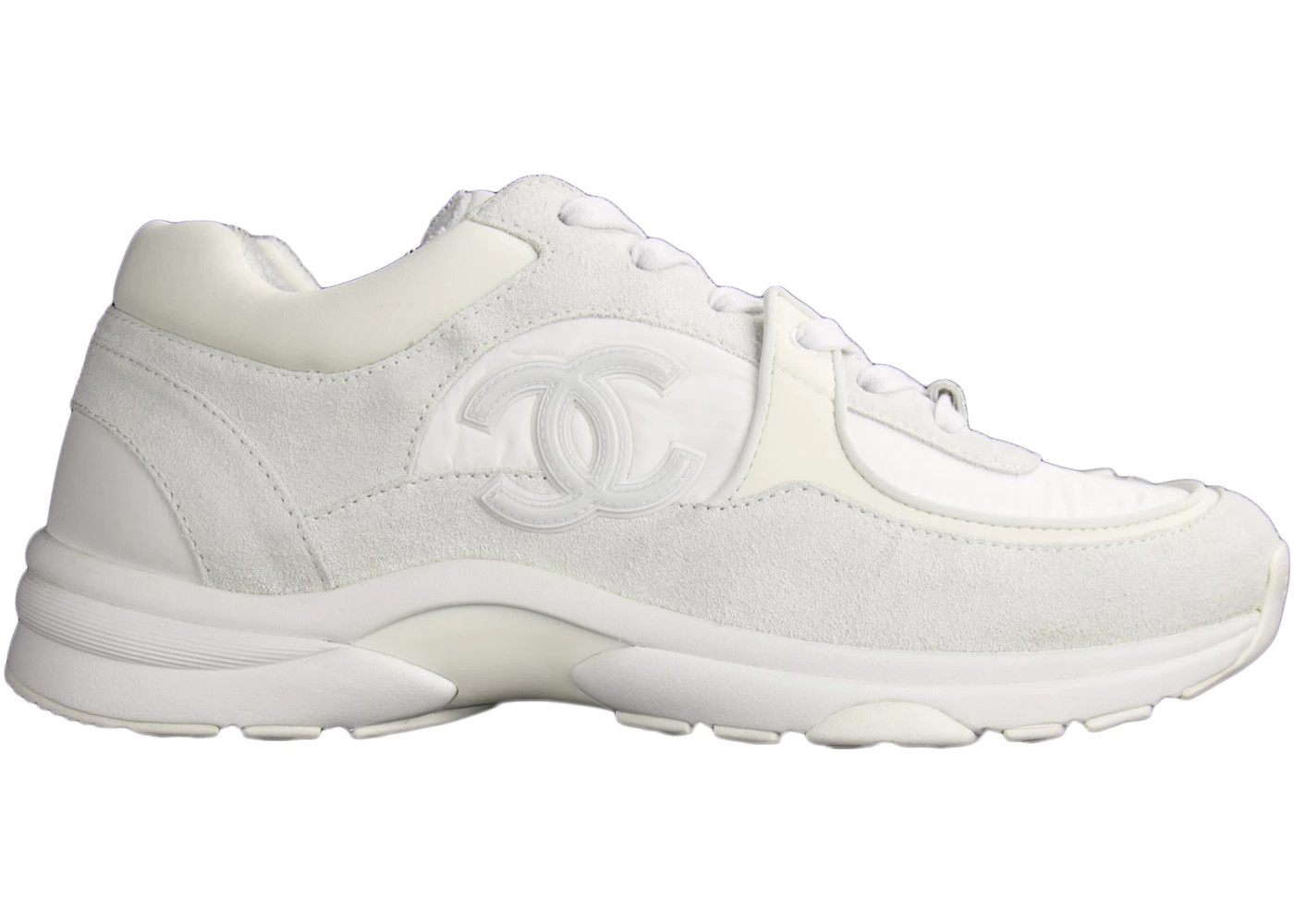 Chanel CC White Suede | StockX