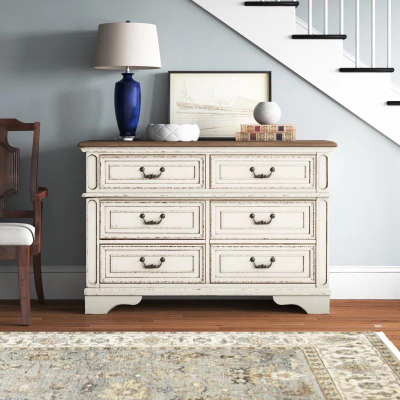 Hayley 6 Drawer 54.13" W Double Dresser | Wayfair North America