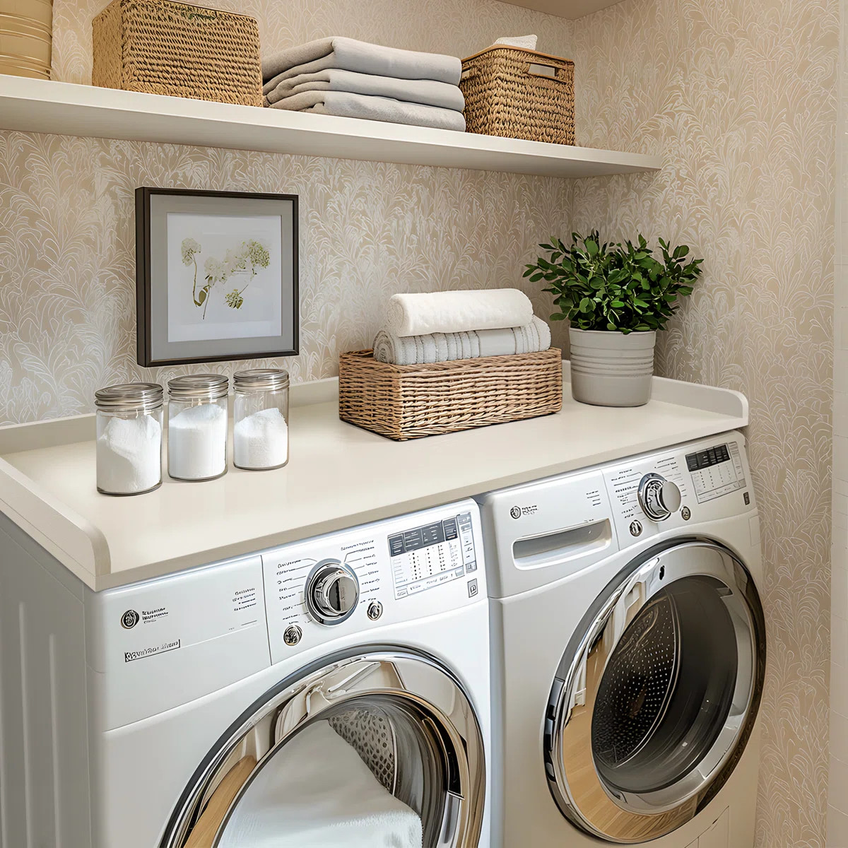 Kaboon Washer Dryer Countertop with Edge Rails, 27.5" x 54", Laundry Room Organization | Wayfair North America