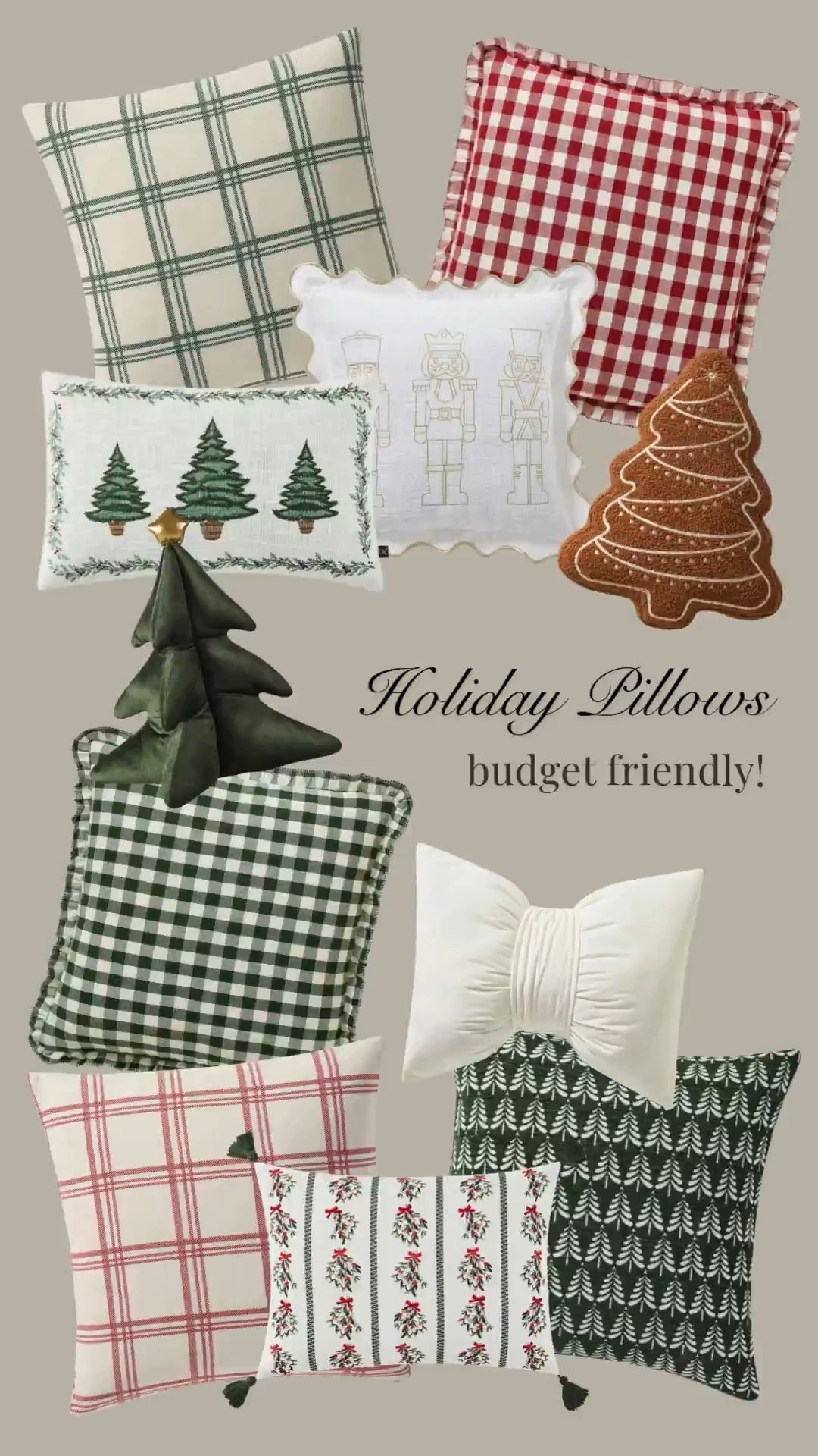 The cutest budget friendly throw pillows now at Walmart! Under $20 each! 🎄 #walmart #walmarthome #walmartfinds #walmartchristmas #christmasdecor #christmaspillows #gingham #nutcrackerpillow #gingerbreadpillow #bowpillow #throwpillows #christmas #gift lift #holidaydecorations

#LTKSeasonal #LTKHoliday #LTKHome