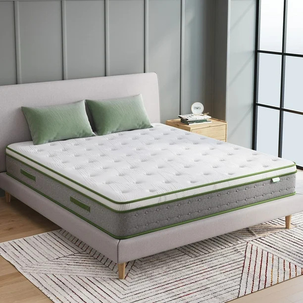 Novilla 10 inch Memory Foam Hybrid Pocket Spring Mattress in a Box, King Mattresses - Walmart.com | Walmart (US)