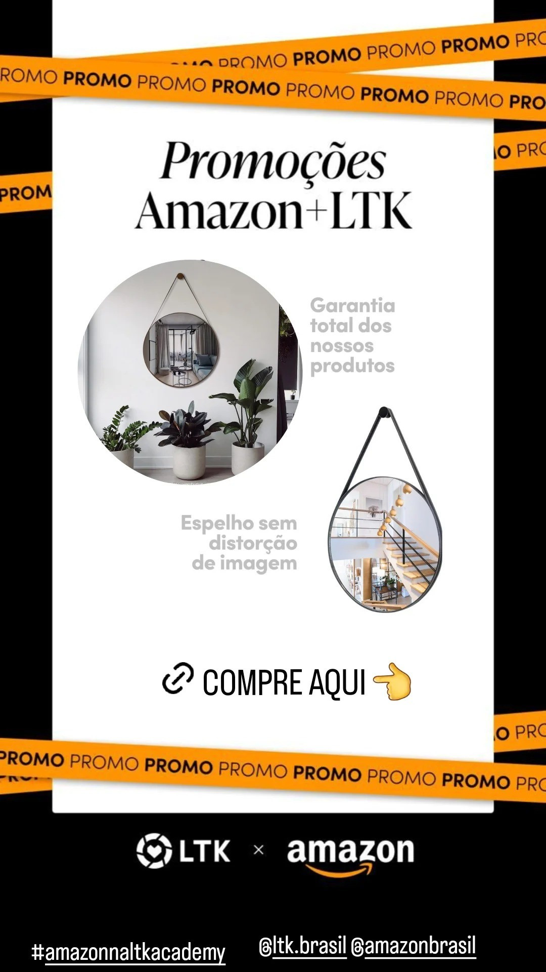 Espelho de ParedeAcabamento minimalistaAcompanha suporte de fixaçãoAlça em couro naturalClassificação do cliente por recurso

#LTKbrasil