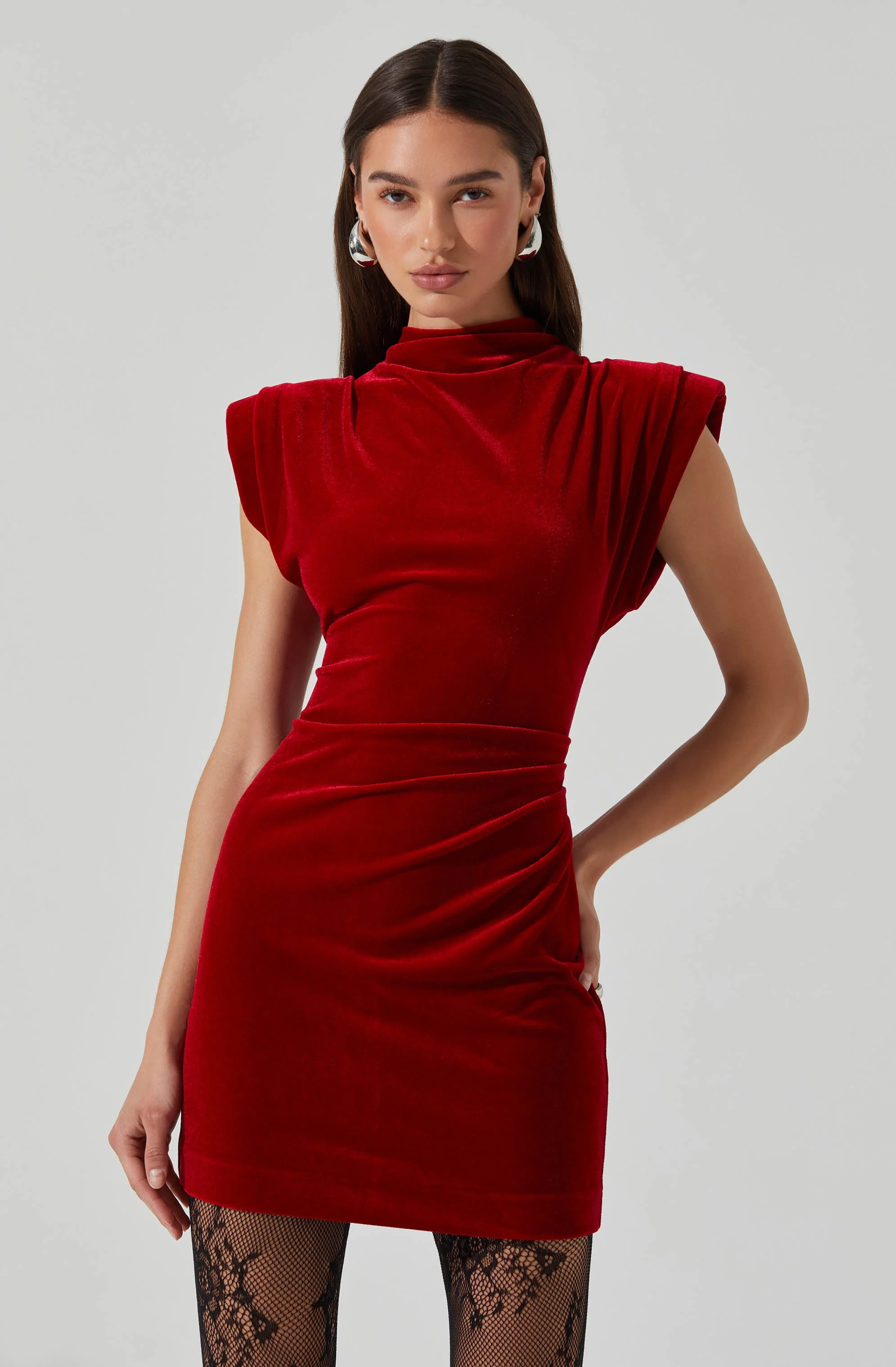 Ila Velvet Mini Dress - Red / XS | ASTR The Label (US)