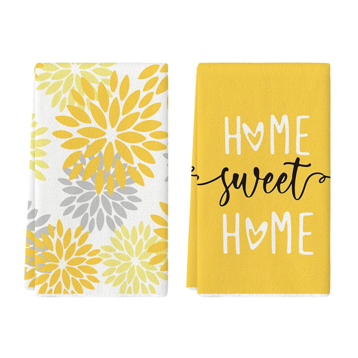 Sm:)e Home Sweet Home Boho Kitchen Towels, Yellow, 2 Count | Walmart (US)