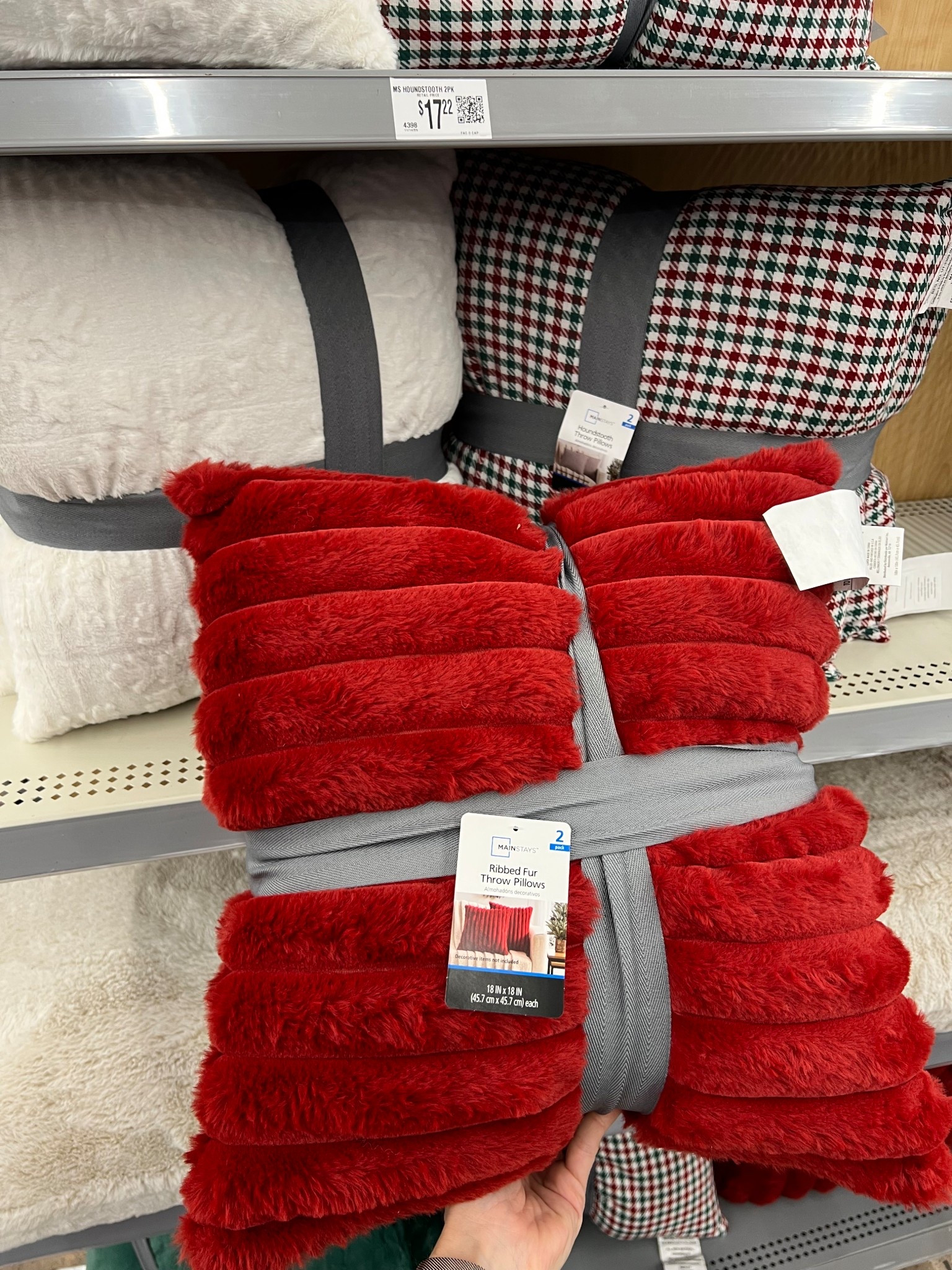Holiday throw pillows at Walmart! $17.22 for a two pack. #walmarthome 

#LTKFindsUnder50 #LTKHome
