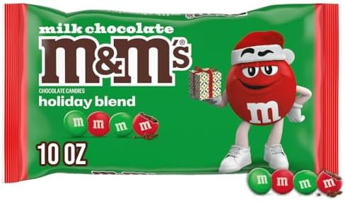 M&M'S Milk Chocolate Christmas Candy, Stocking Stuffers, Christmas Chocolate, 10 Oz Bag | Amazon (US)