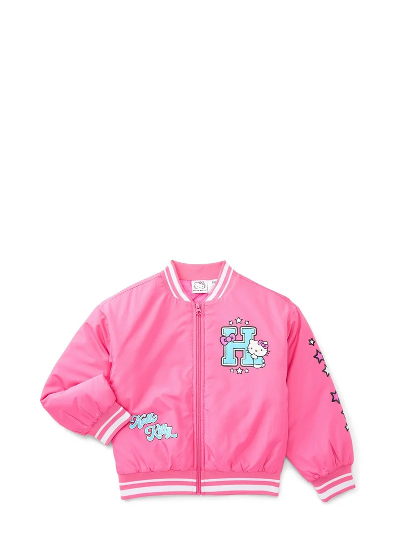 Hello Kitty Girls Bomber Jacket, Sizes XS-L - Walmart.com | Walmart (US)