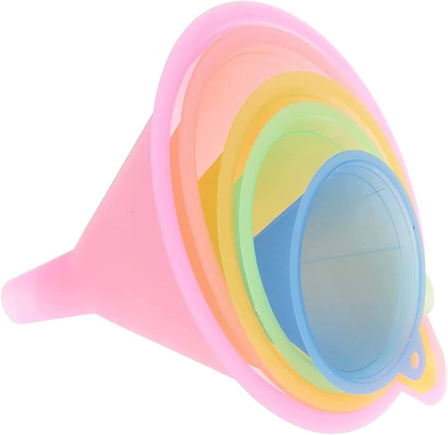 Kitchen Plastic Small Funnel, Liquid Small Funnel, Food Grade Plastic Funnel Set, 5 Sizes of Colo... | Amazon (US)