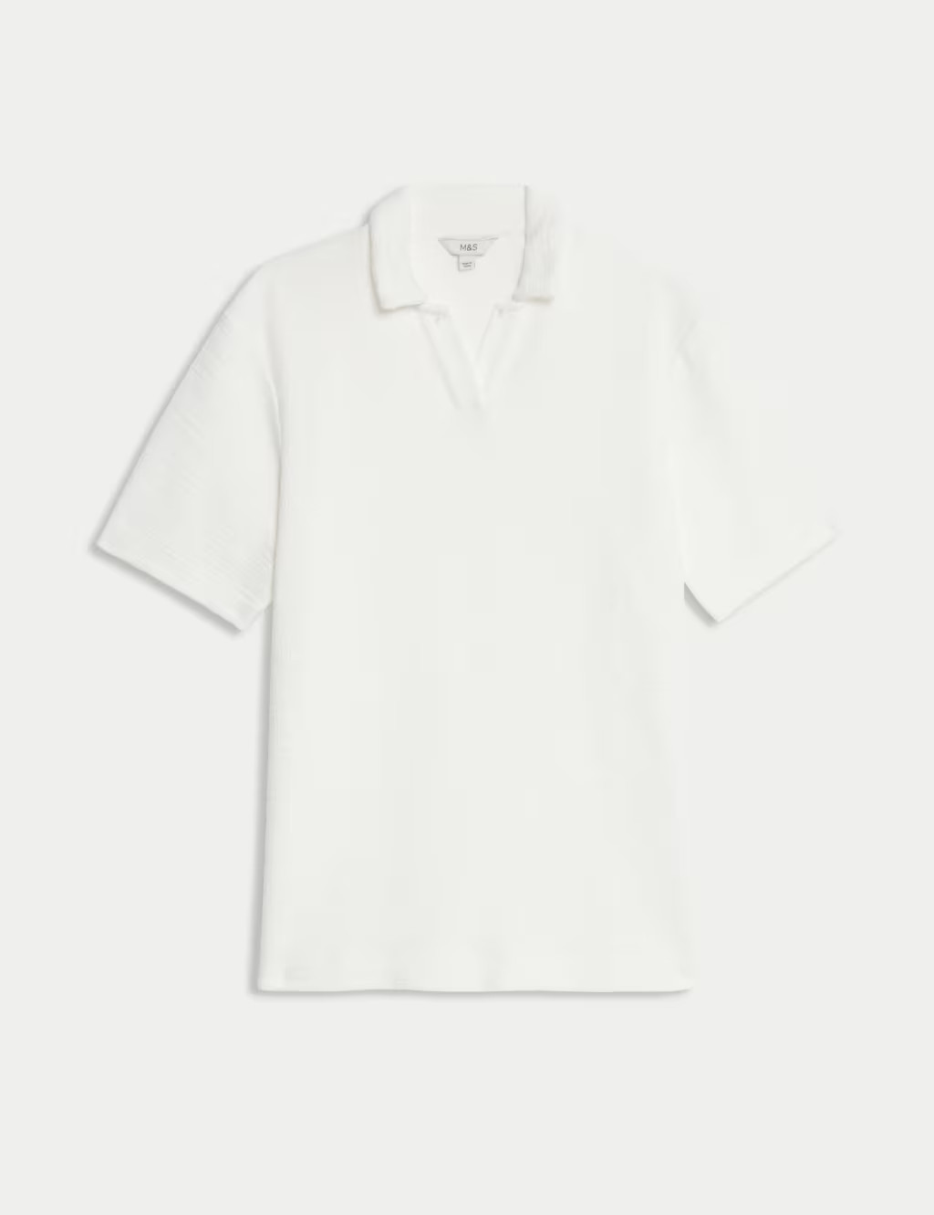 Cotton Rich Textured Polo Shirt | Marks & Spencer (UK)