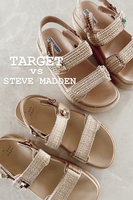 Target vs Steve Madden sandals 😍 both under $100

#LTKfindsunder100 #LTKshoecrush
