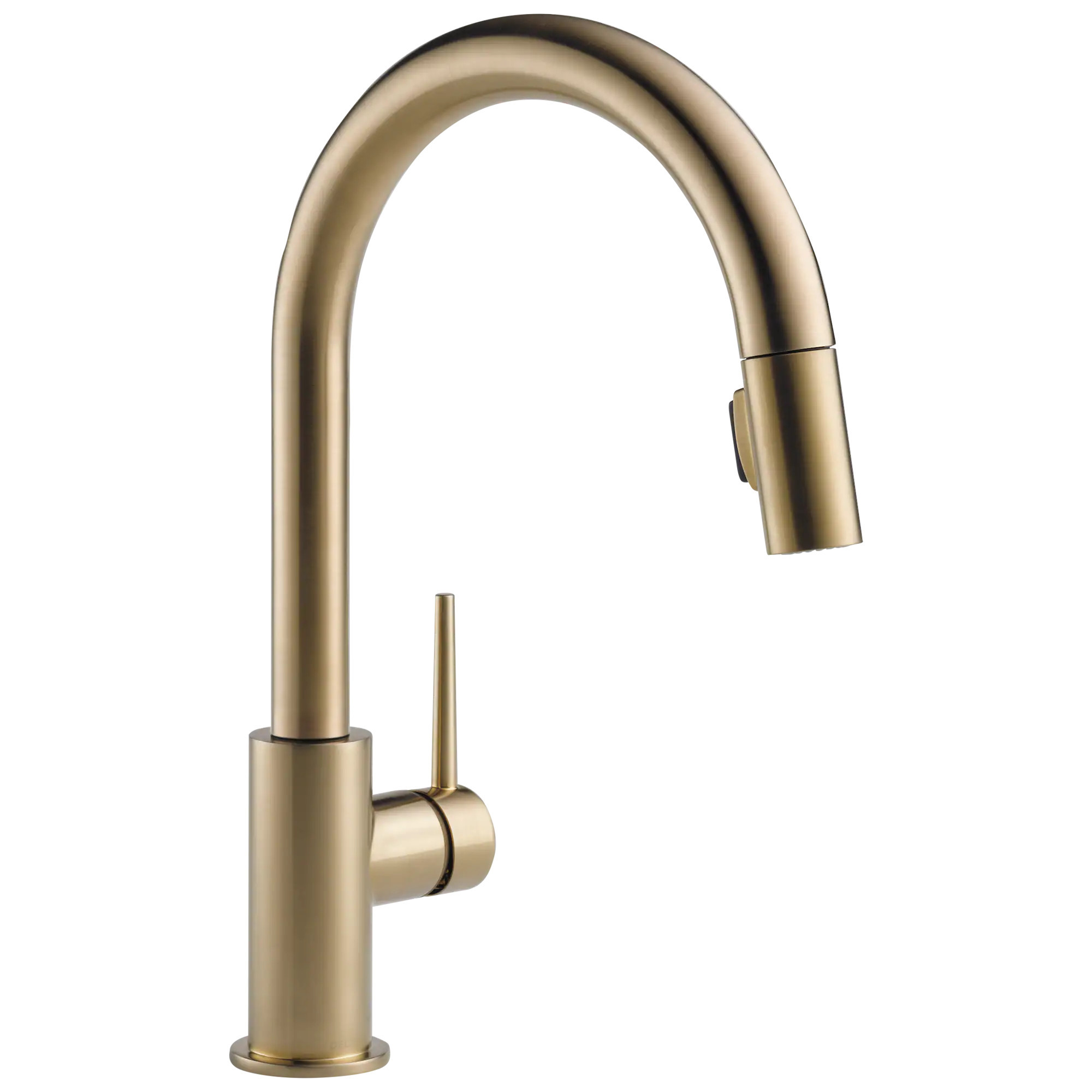 Delta Trinsic Gold Champagne Bronze Single Handle Deck-mount Handle Residential Pull-down Kitchen Faucet with Sprayer | 9159-CZ-DST | Lowe's
