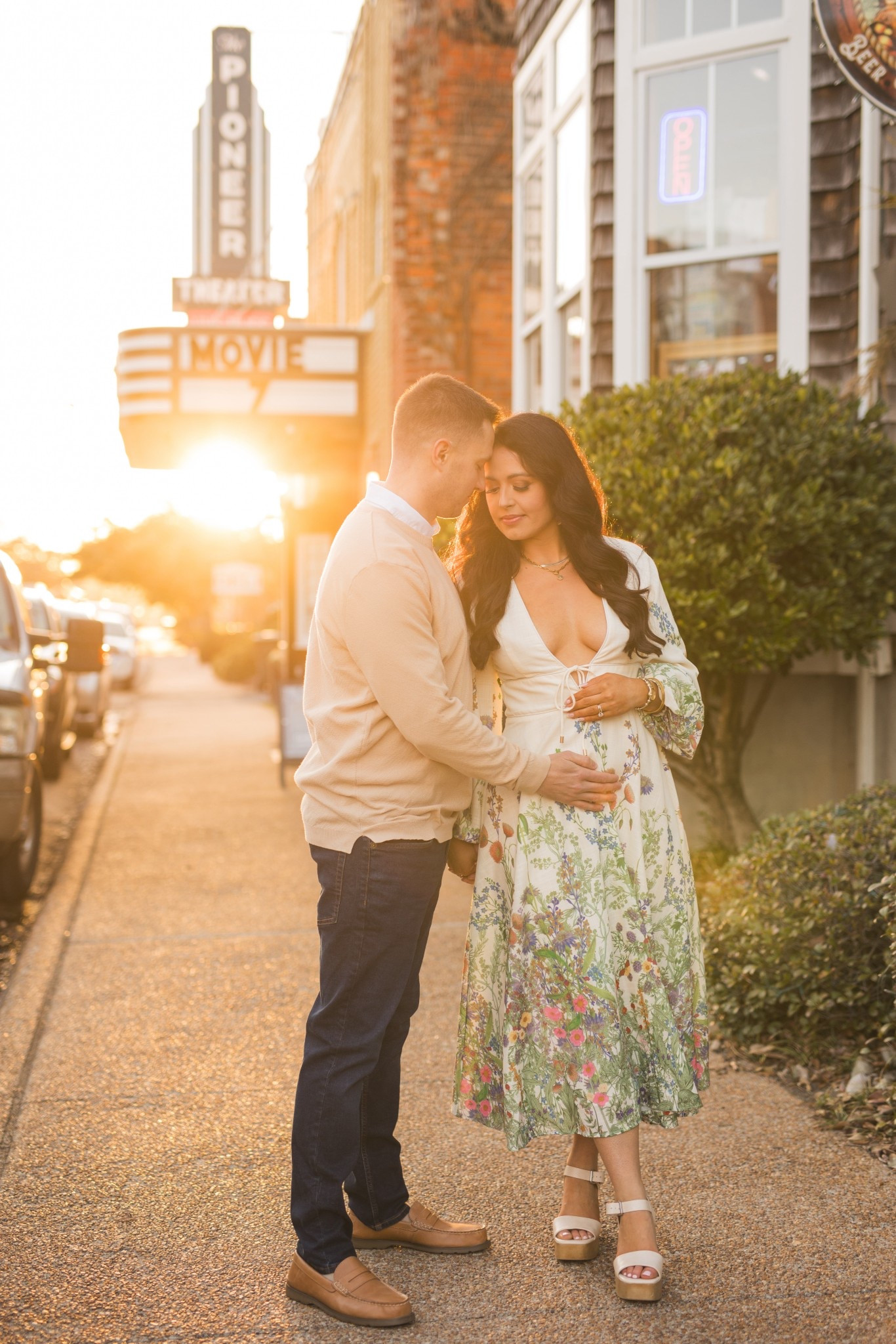 Under $40 Amazon men’s camel sweater (large, multiple colors), under $50 SHEIN  floral maxi dress for baby announcement photos (medium) #founditonamazon 

#LTKFindsUnder50 #LTKBump #LTKSaleAlert