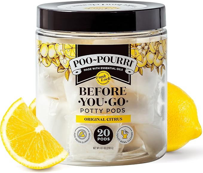 Poo-Pourri Original Citrus Before-You-Go 2-in-1 Toilet Potty Pods 20ct - Bathroom Odor Remover & ... | Amazon (US)