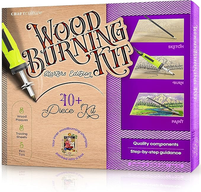 Craft Culture Beginners Wood Burning Kit for Kids and Teenage Boys & Girls Gifts for Boy or Girl ... | Amazon (US)