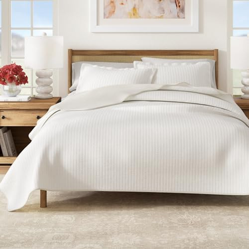 Great Bay Home King Quilt Bedding Set, 3-Piece Lightweight Summer Channel Stitch Quilt Set with S... | Amazon (US)