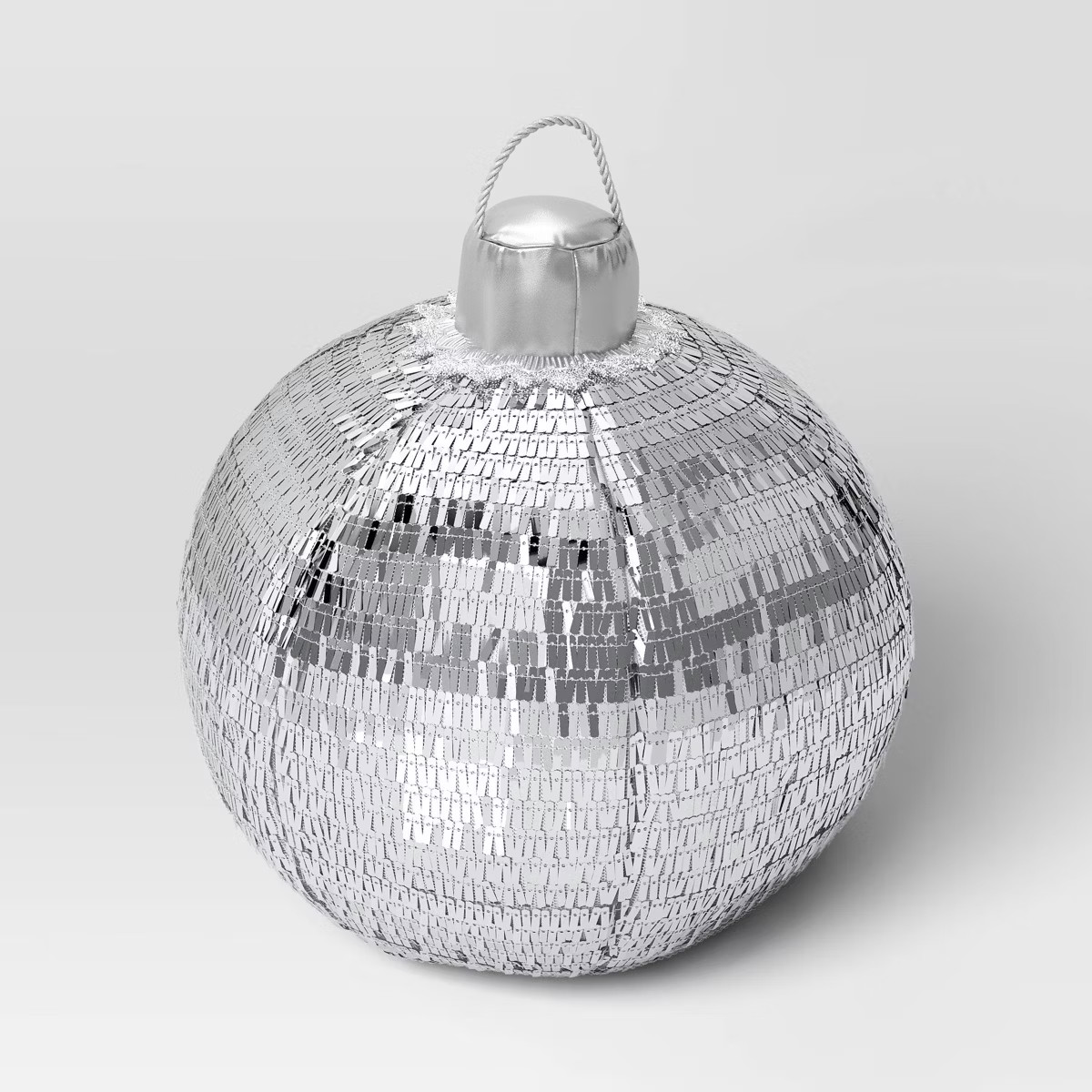 11"x13" Christmas 3D Disco Ball Shape Pillow with Silver Sequins - Wondershop™ | Target