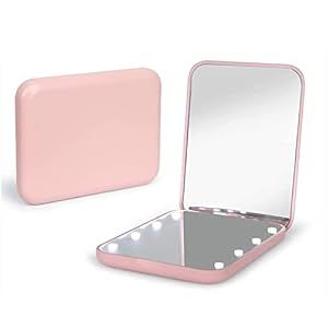Kintion Pocket Mirror, 1X/3X Magnification LED Compact Travel Makeup Mirror with Light for Purse,... | Amazon (US)