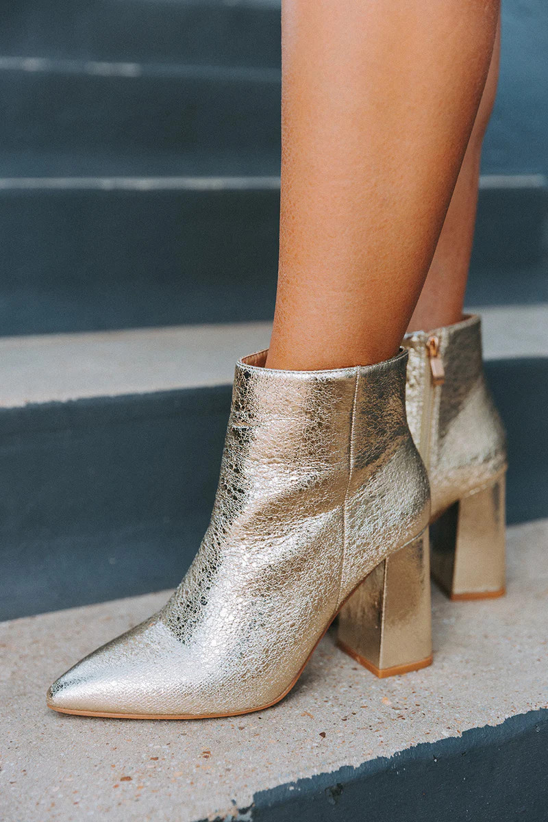 BuddyLove X Shu Shop | Veronica Booties - Gold | BuddyLove
