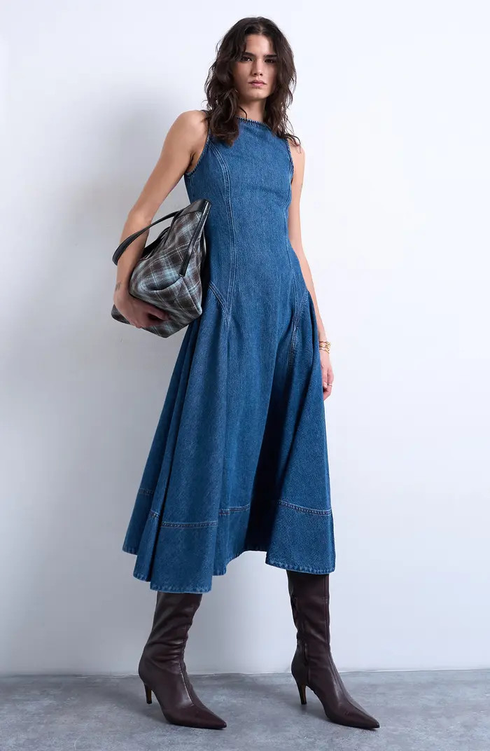Topshop Sleeveless Denim Dress | Nordstrom | Nordstrom